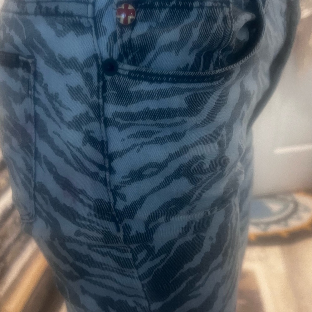 Hudson Jeans Black Zebra Print